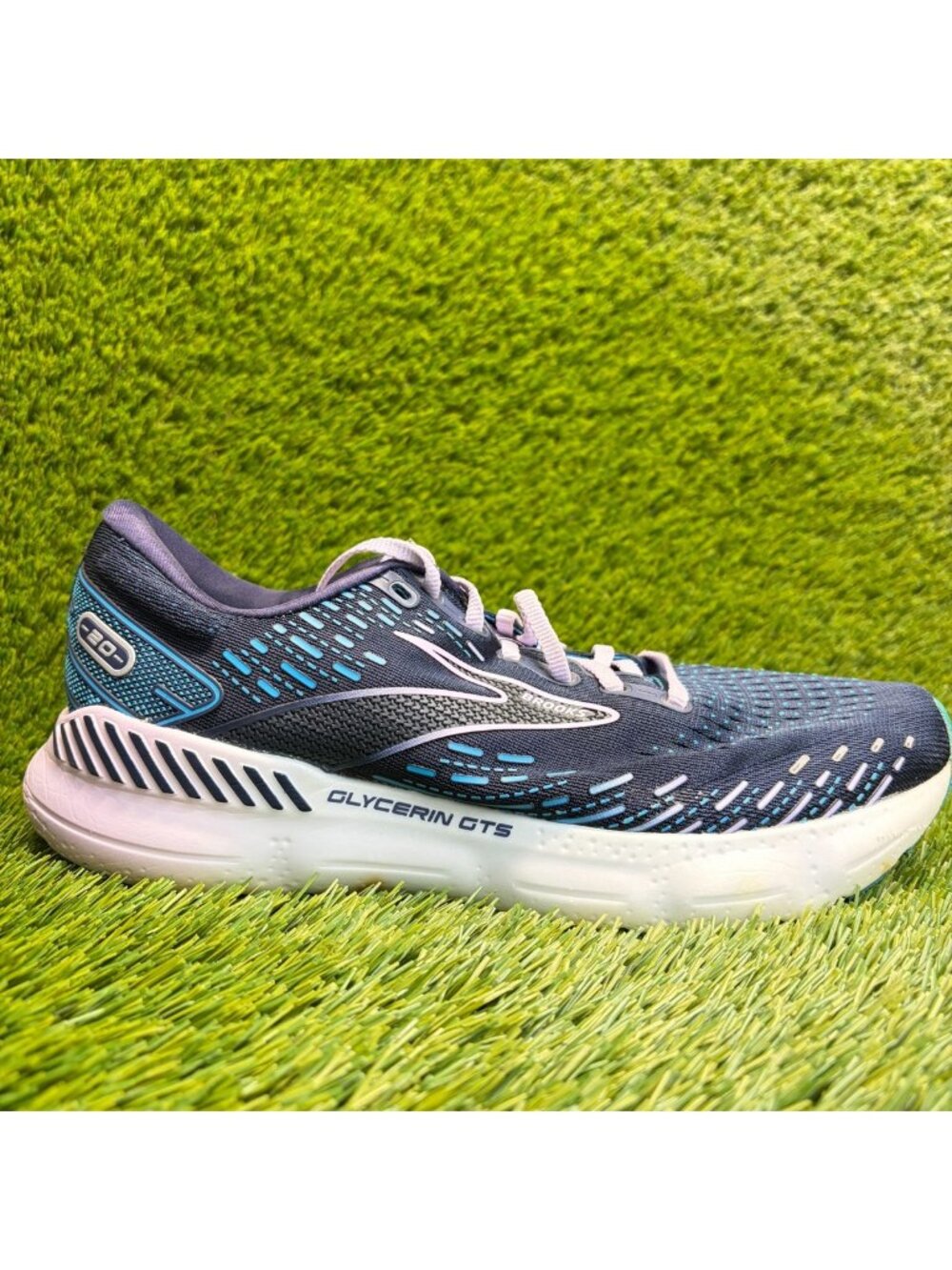 Brooks Glycerin GTS 20 Womens Size 10.5 Blue Athletic Running Shoes Sneakers